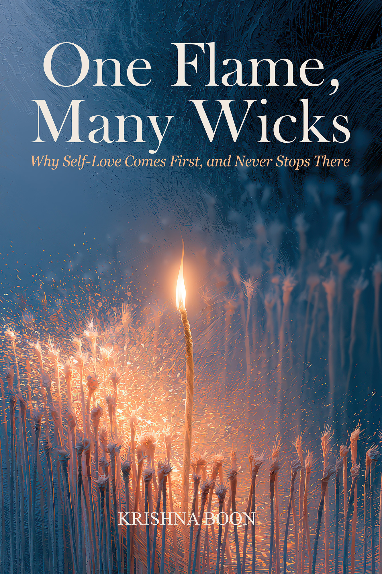 One Flame, Many Wicks — book cover by Krishna Boon